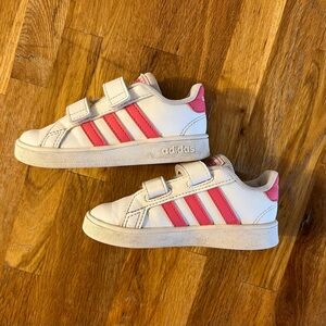 Adidas Grand Court Toddler Sneakers - 7.5 Pink & White